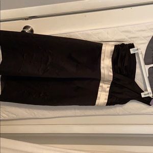 Cocktail dress black and white one shoulder